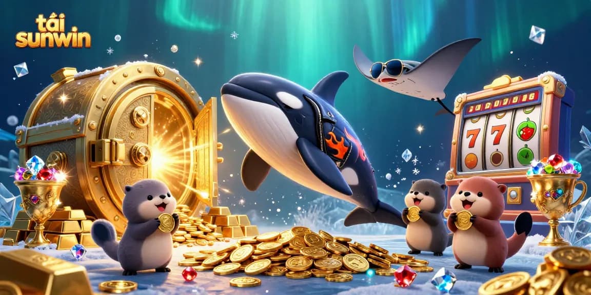 Engage with tải sunwin as sea creatures interact in an exciting underwater casino adventure.