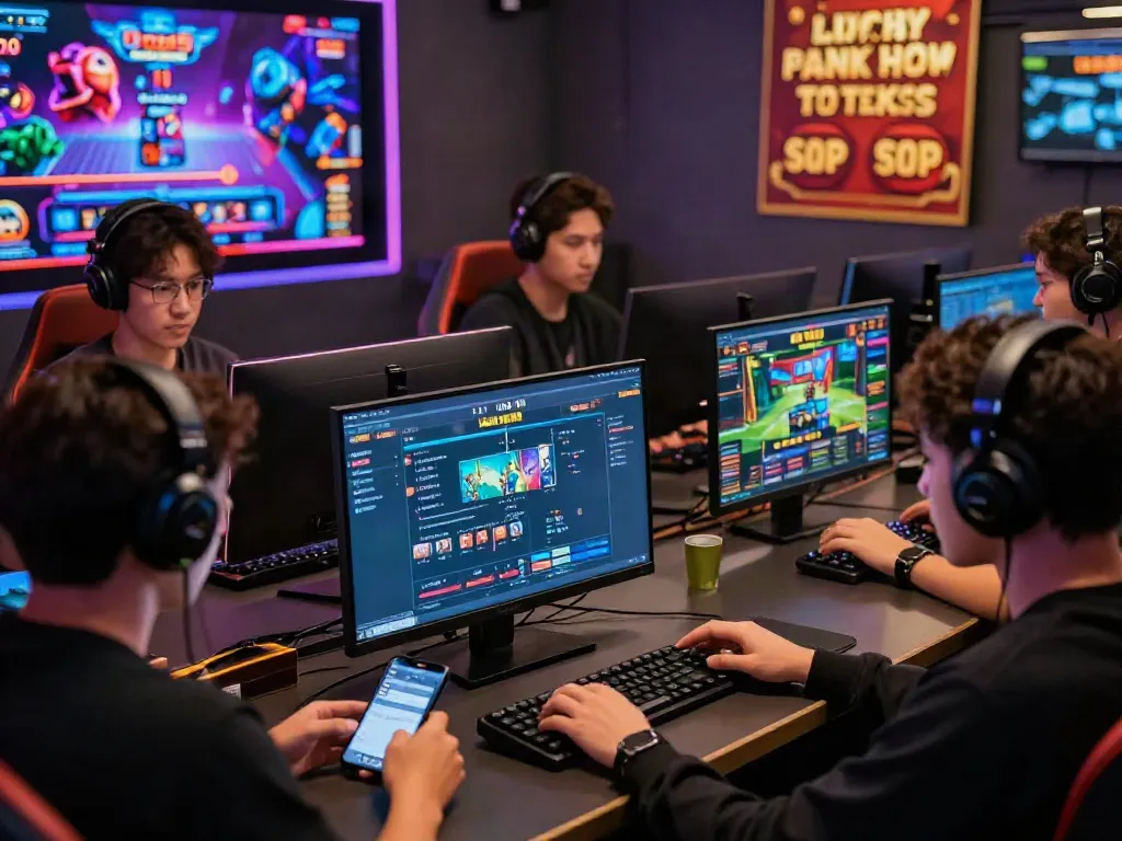 Players enjoying a dynamic betting experience on Uk88 platforms in a modern gaming lounge.